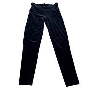 Spanx Velvet Leggings Womens XL Black High Waisted Shaping Stretch Slimming XL